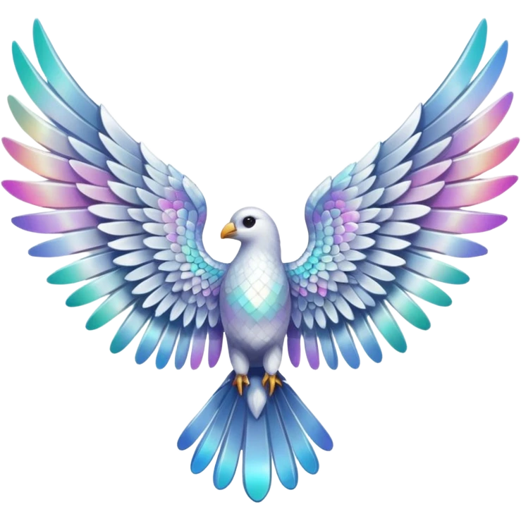 glitter wings white emoji