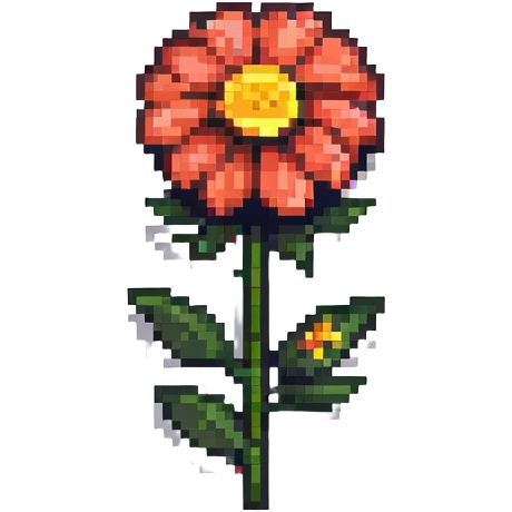 flower in pixel art style emoji