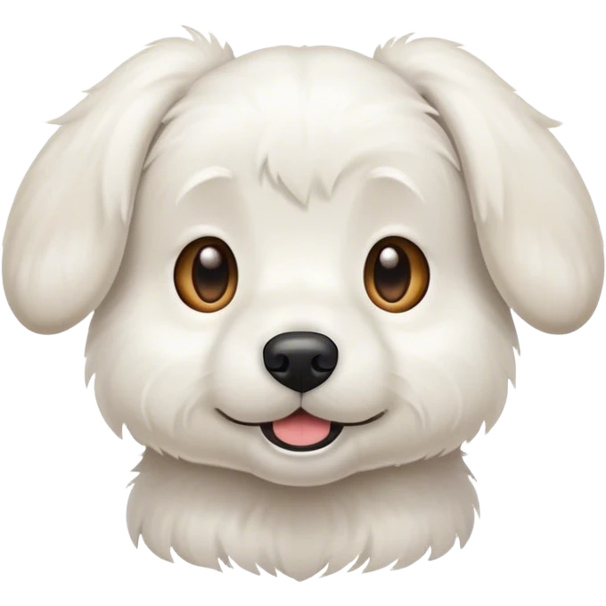 White dog with floppy ears emoji