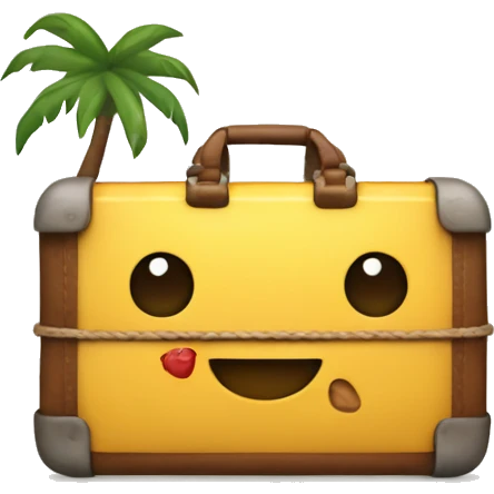 Cacheada com mala de viagem  emoji
