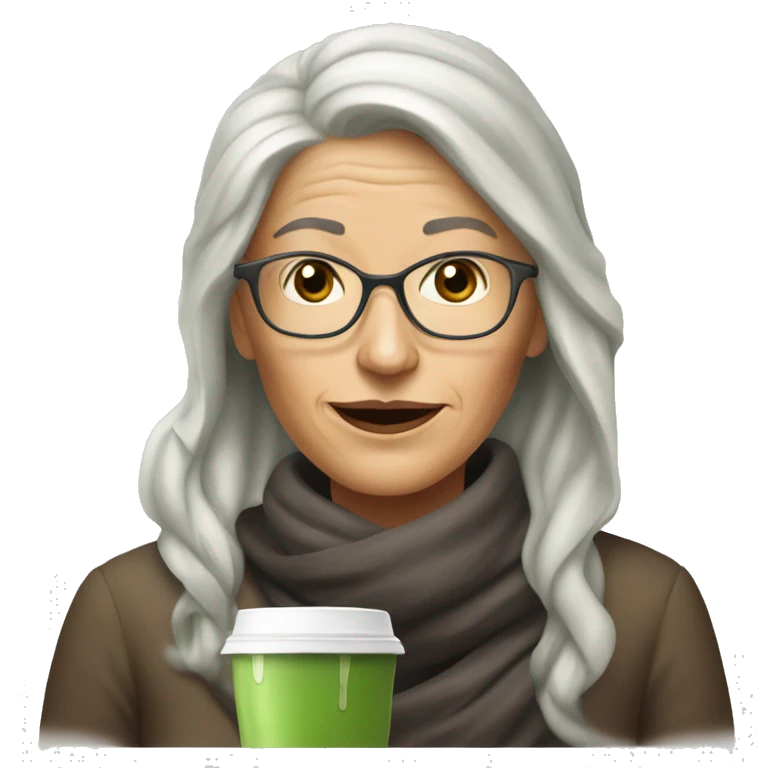 40-years old lady hate matcha latte  emoji