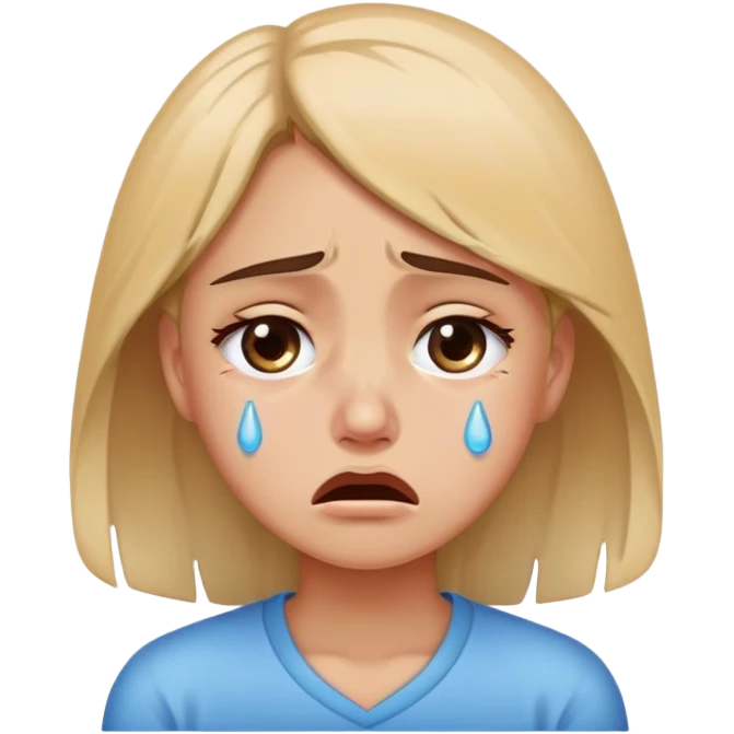 Girl crying emoji
