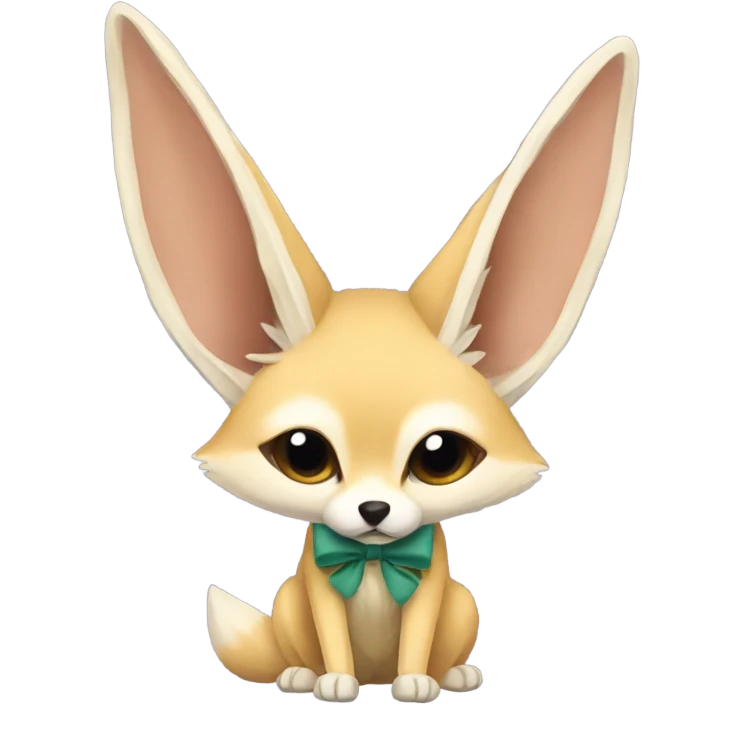 fennec with a bow emoji