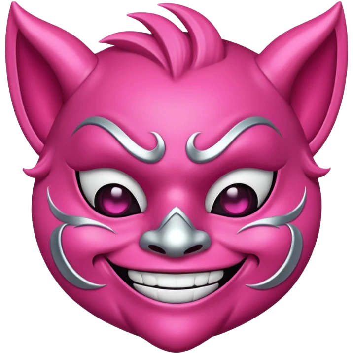 A pink girly oni mask emoji