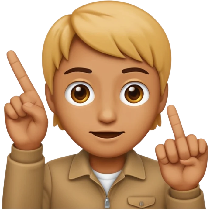 an emoji that with 2 fingers make a gesture of my eyes are on you emoji