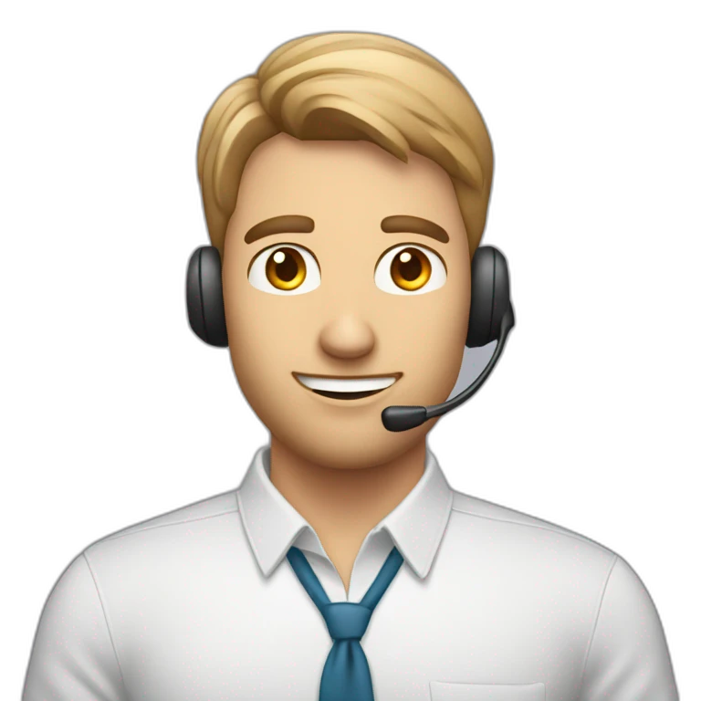 call center customer support man emoji