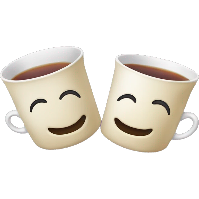 two tea cups clinking emoji