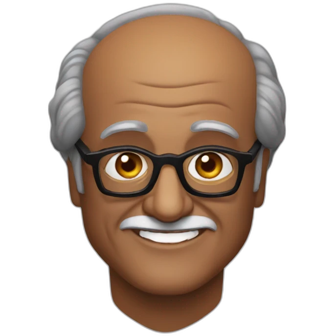 Actor rajinikanth with glasses emoji