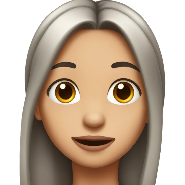 Girl with ponytail, tongue out, eyes looking up emoji