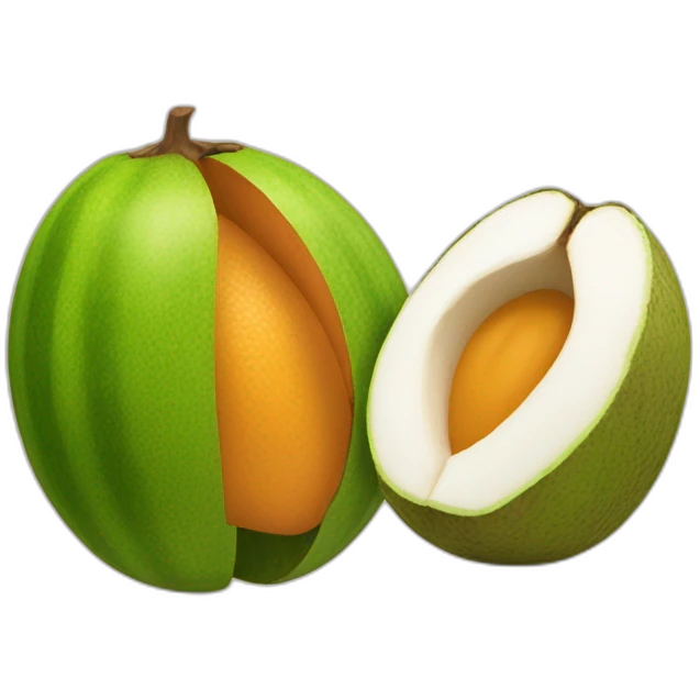 Un pamplemousse et une noix de coco emoji