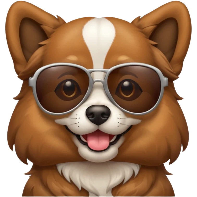 Dog wearing sunglasses emoji
