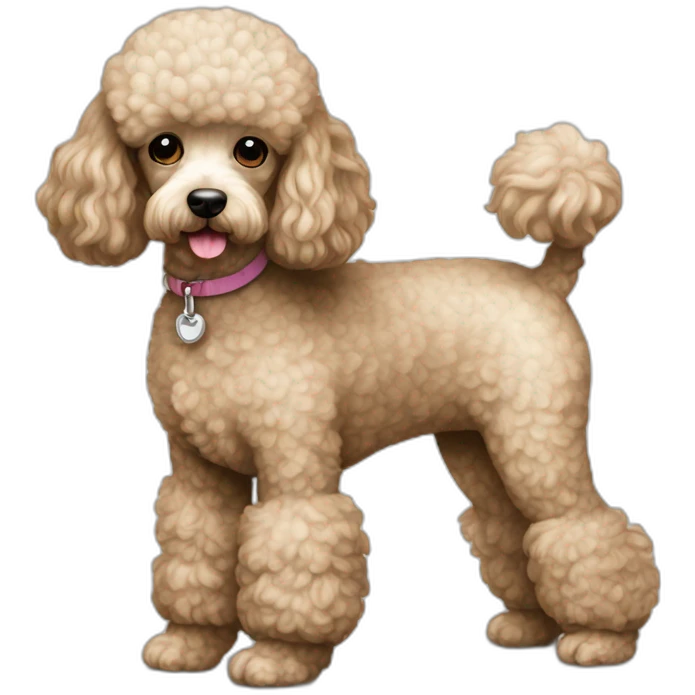 dog Miniature Poodle full body emoji