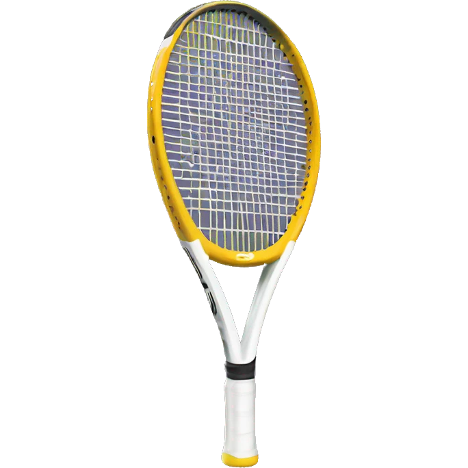 A tennis racquet with initials L  emoji