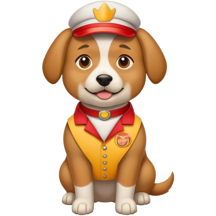 dog fast food worker  emoji
