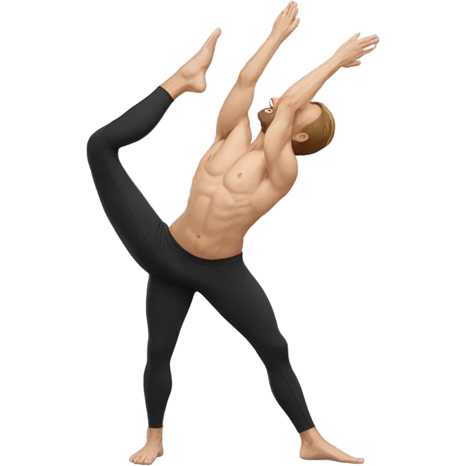 Back bend yoga white male white  emoji