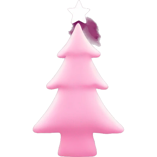 Pink christmas tree emoji