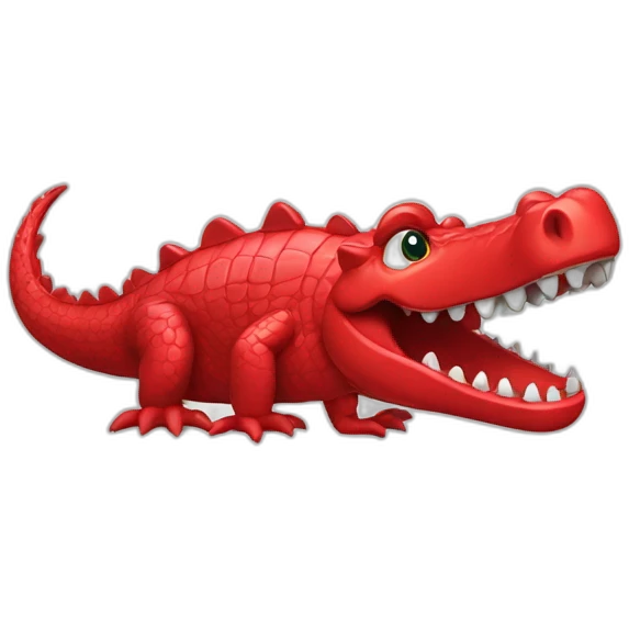 red crocodile with akimbo emoji