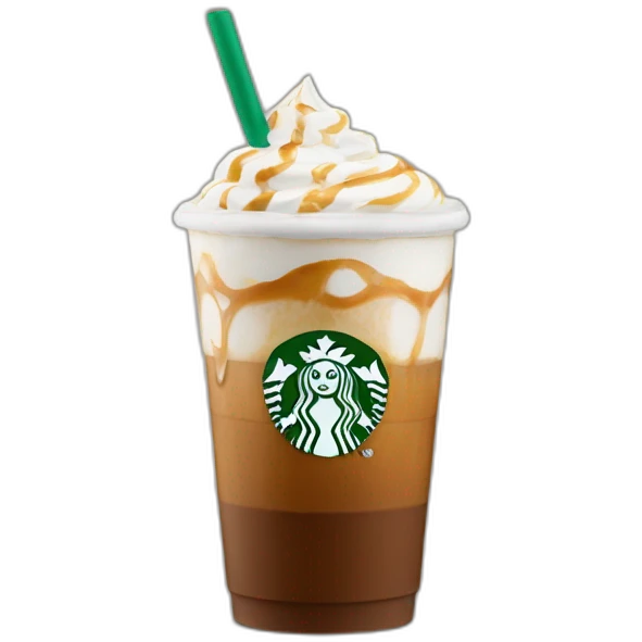 Starbucks Carmel macchiato iced  emoji