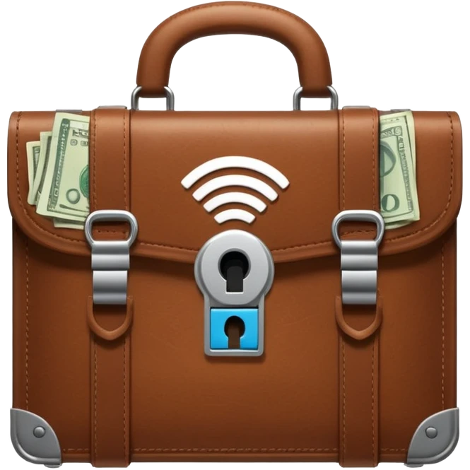 wifi money filled briefcase emoji