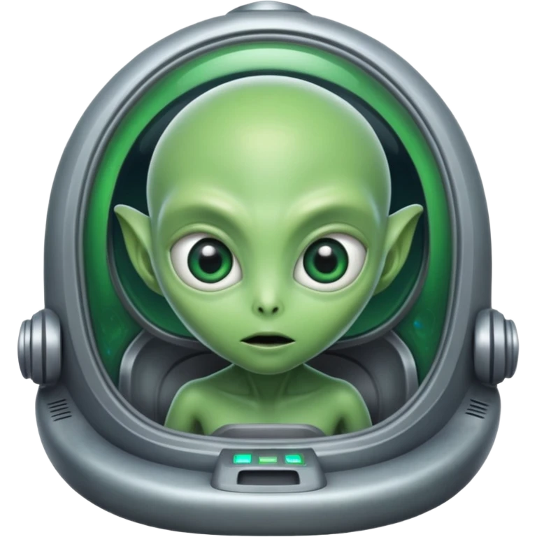 Make a alien in a nave  emoji