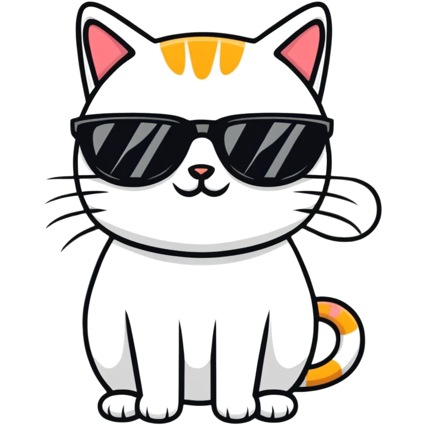 Cat with sunglasses emoji