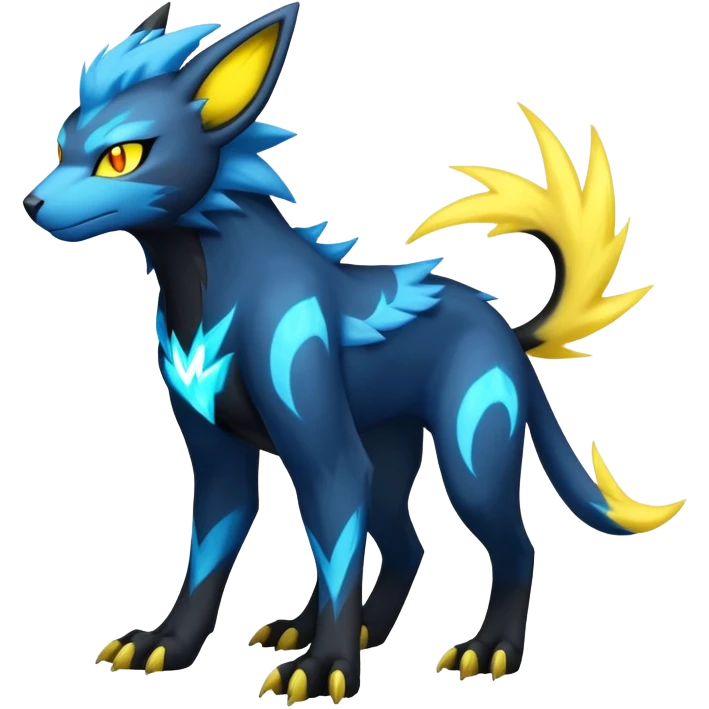 Manectric-Luxray-Draco-Fakémon-hybrid-creature (full body), 4 legs emoji