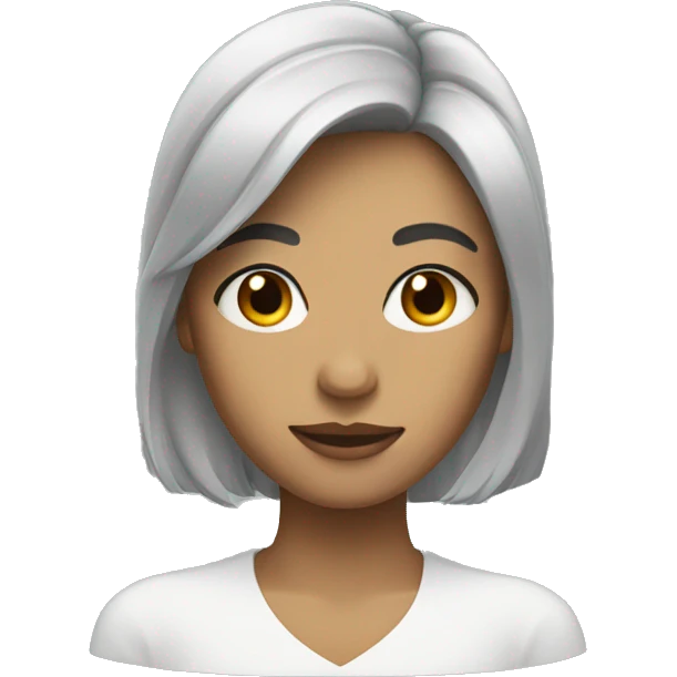 Face of a woman with dark hair and side bang. emoji