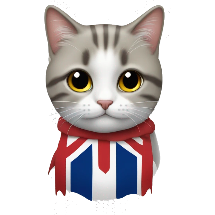 Chat avec des cœurs dans les yeux qui ont le motif du drapeau breton emoji
