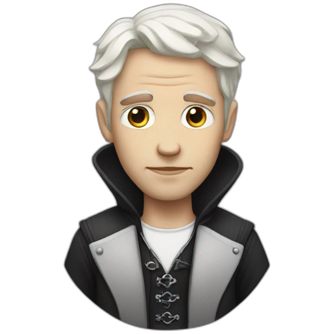 Gothic white male emoji