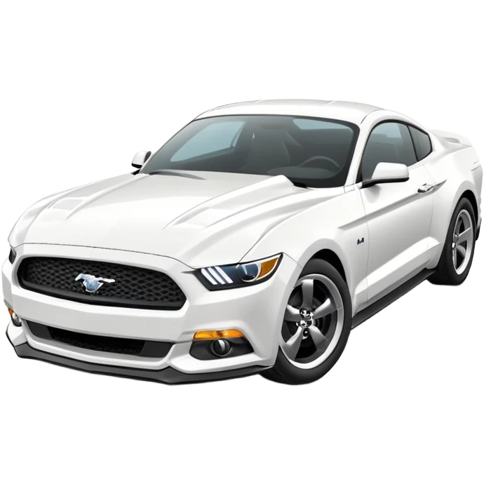 white ford mustang  emoji