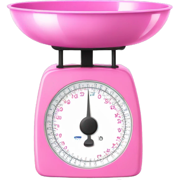 Realistic kitchen scale pink  emoji