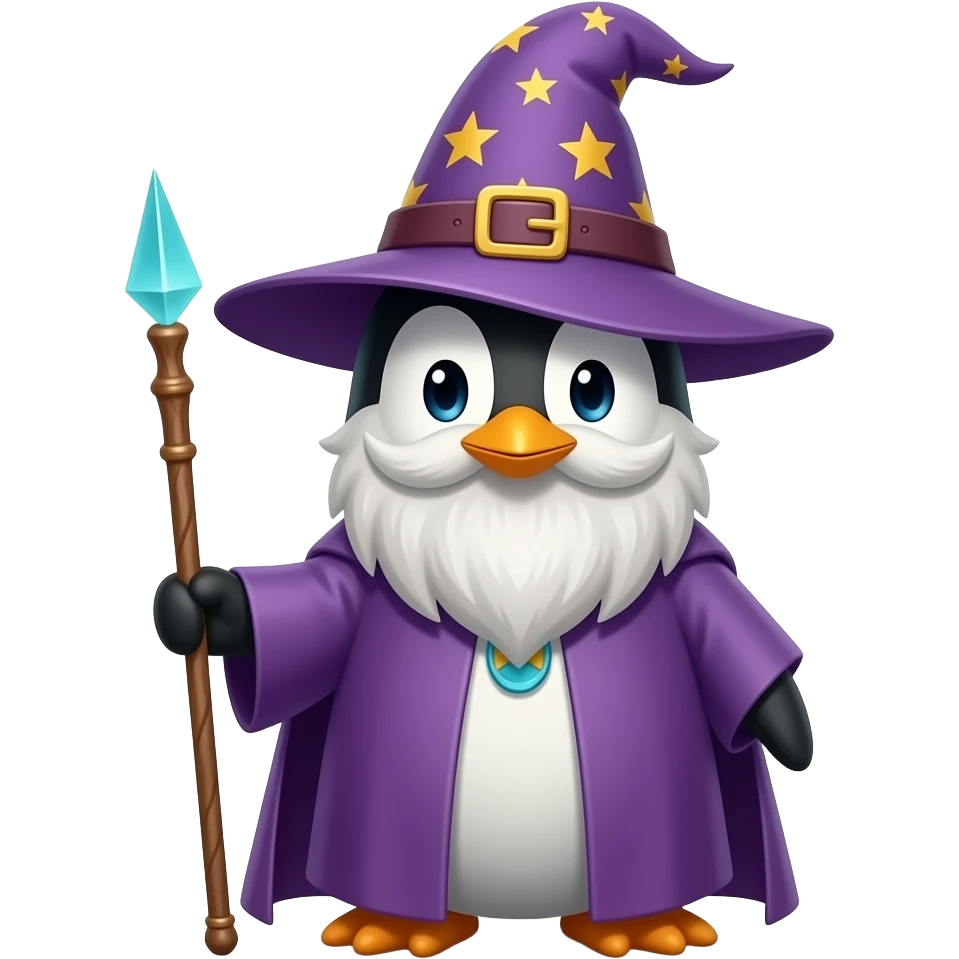 Penguin Wizard emoji
