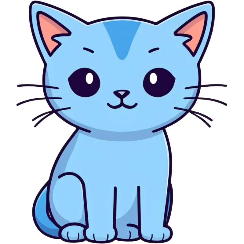 Blue cat emoji
