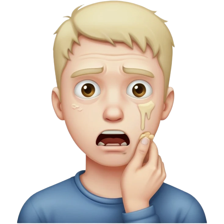 man choking himself emoji