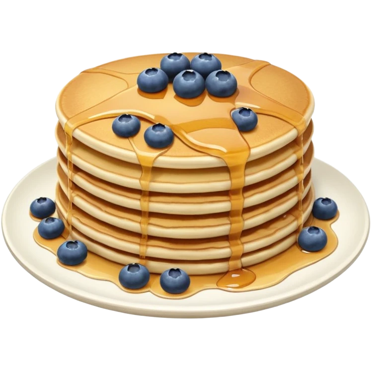 Pancake topped with blueberries emoji