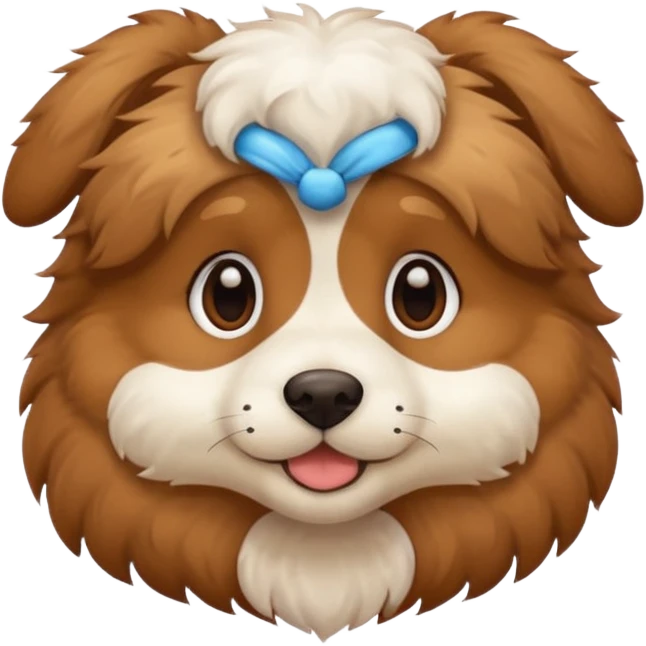 puppy face with white bone  emoji