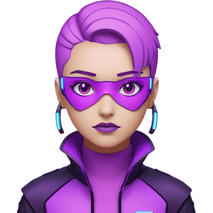 neutre gender neon cyberpunk light purple, I don't want you to use props emoji