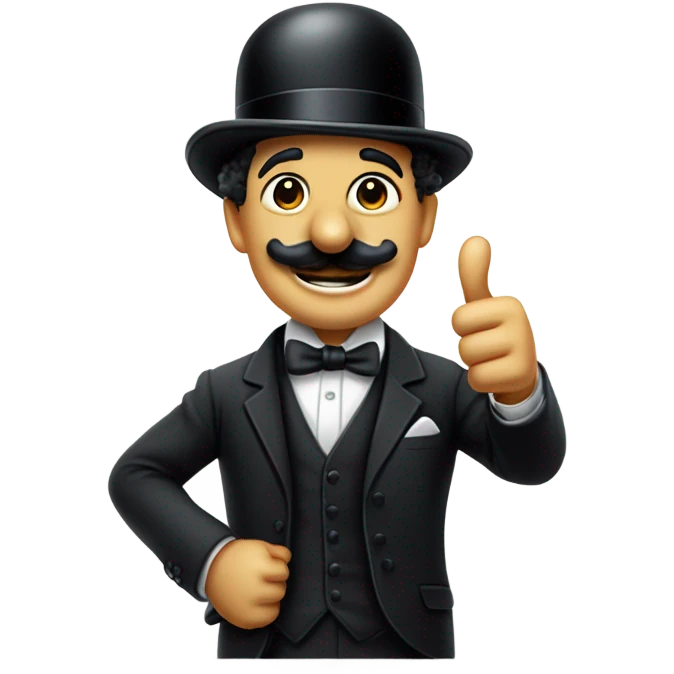 Charlie Chaplin thumbs up emoji