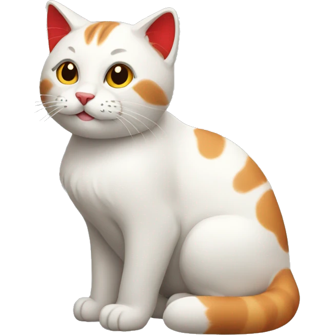 Cat with red hands emoji