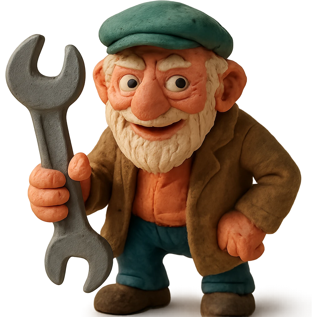 an old charismatic stalker with a big crescent wrench emoji