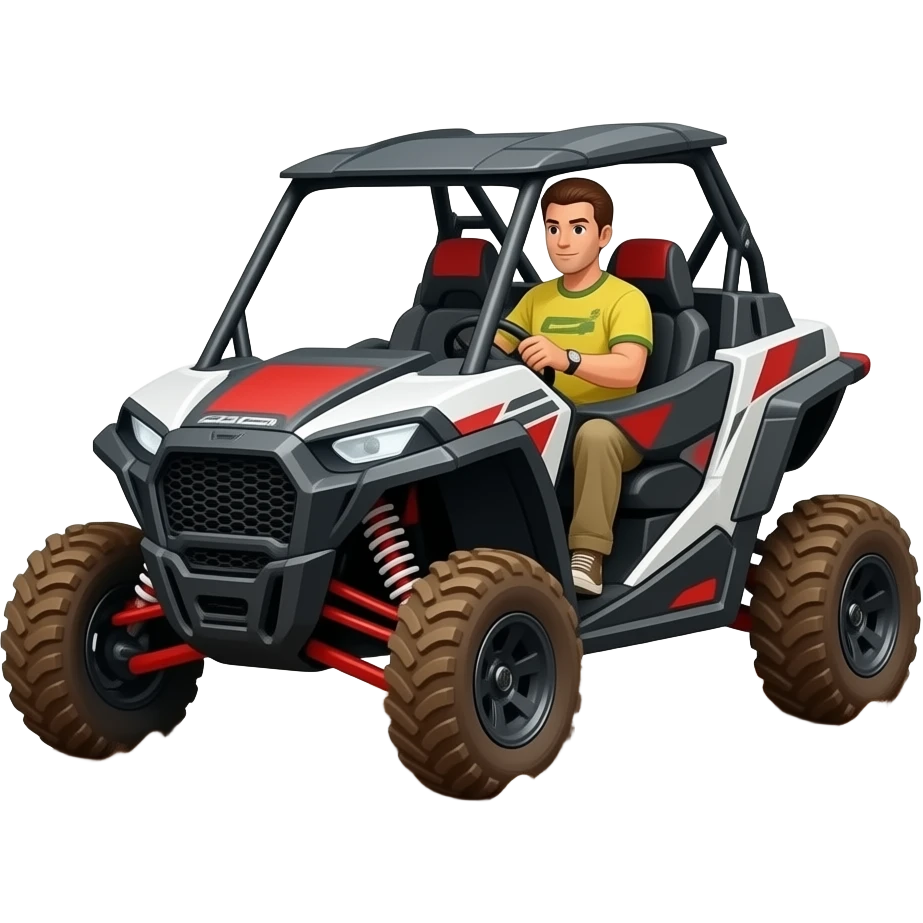 RZR driving with driver with trail emoji