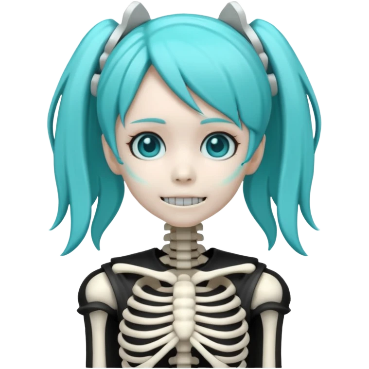 Hatsune miku skeleton emoji