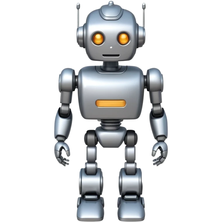 silver robot walking emoji