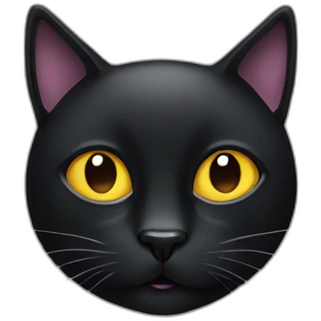 Black cat’s head emoji
