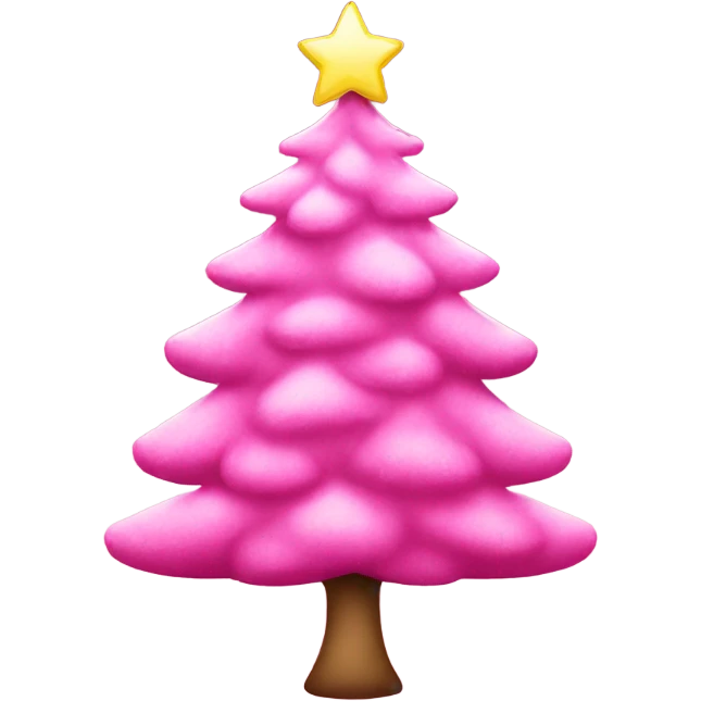 Pink Christmas tree emoji