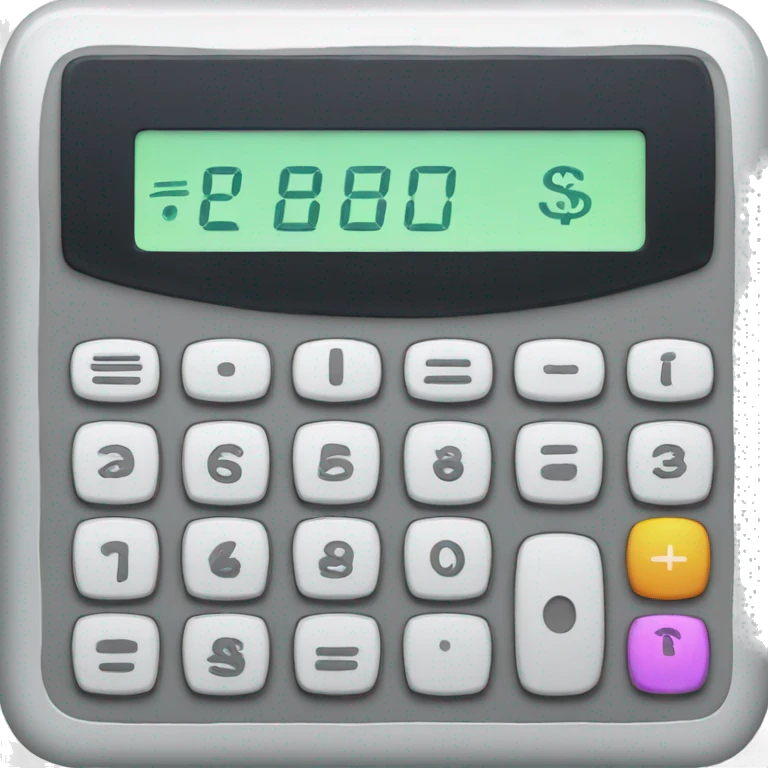 calculator with money and numbers on the screen emoji