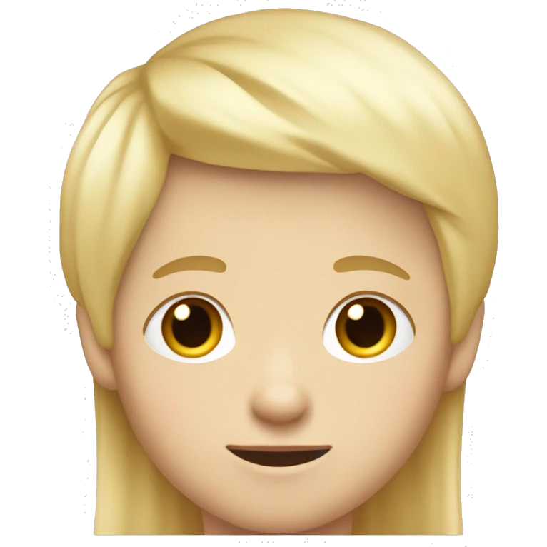 Small Kid with very thin blonde Hair and the right Site of his face is bigger than the other emoji