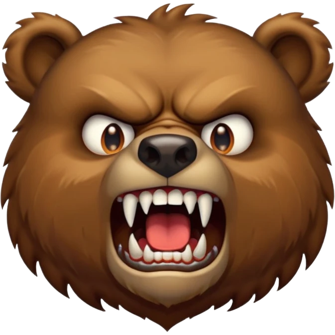 angry bear emoji