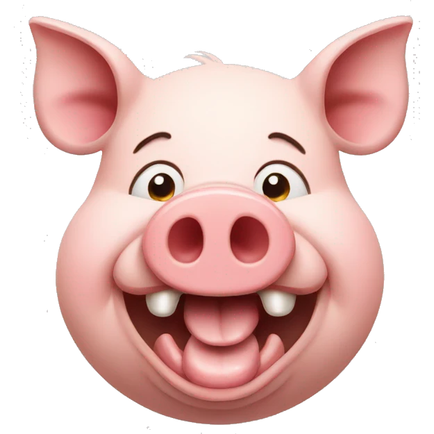 Pig with a dent in its chin emoji