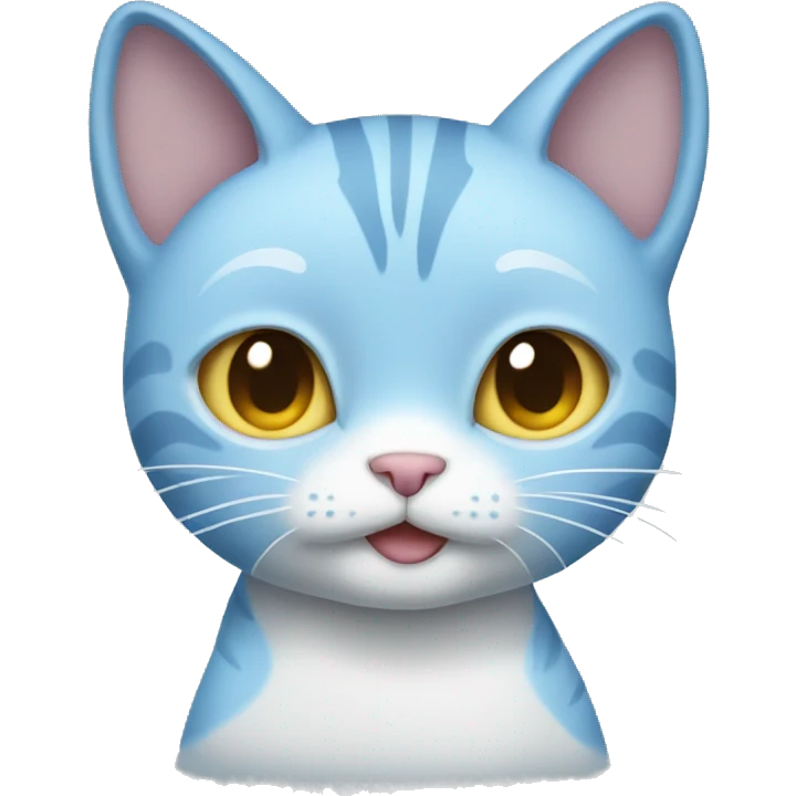 Light blue cat fullbody emoji